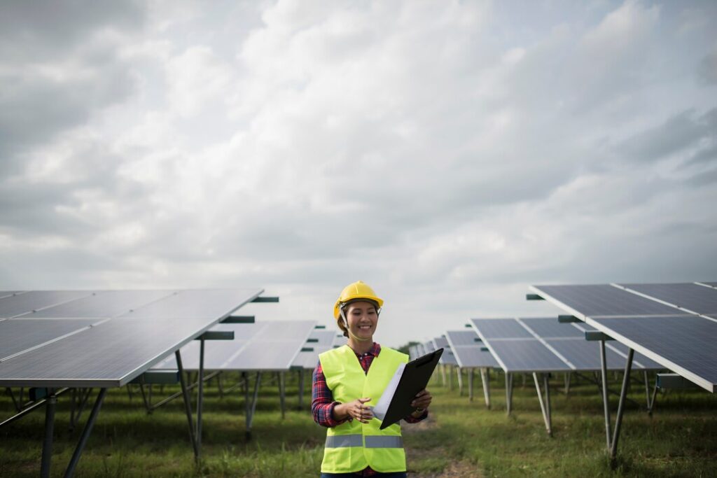 Solar panels installed by Hamro Solar LLC on a rooftop, harnessing clean energy from the sun