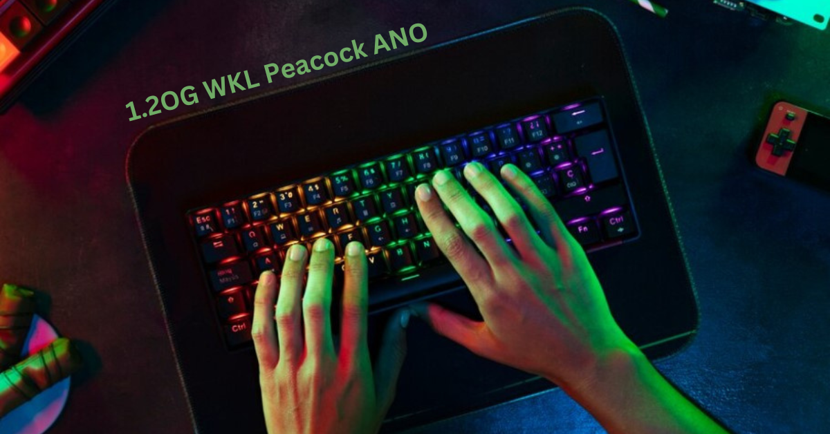 1.2OG WKL Peacock ANO mechanical keyboard with peacock-inspired design and colorful anodized finish