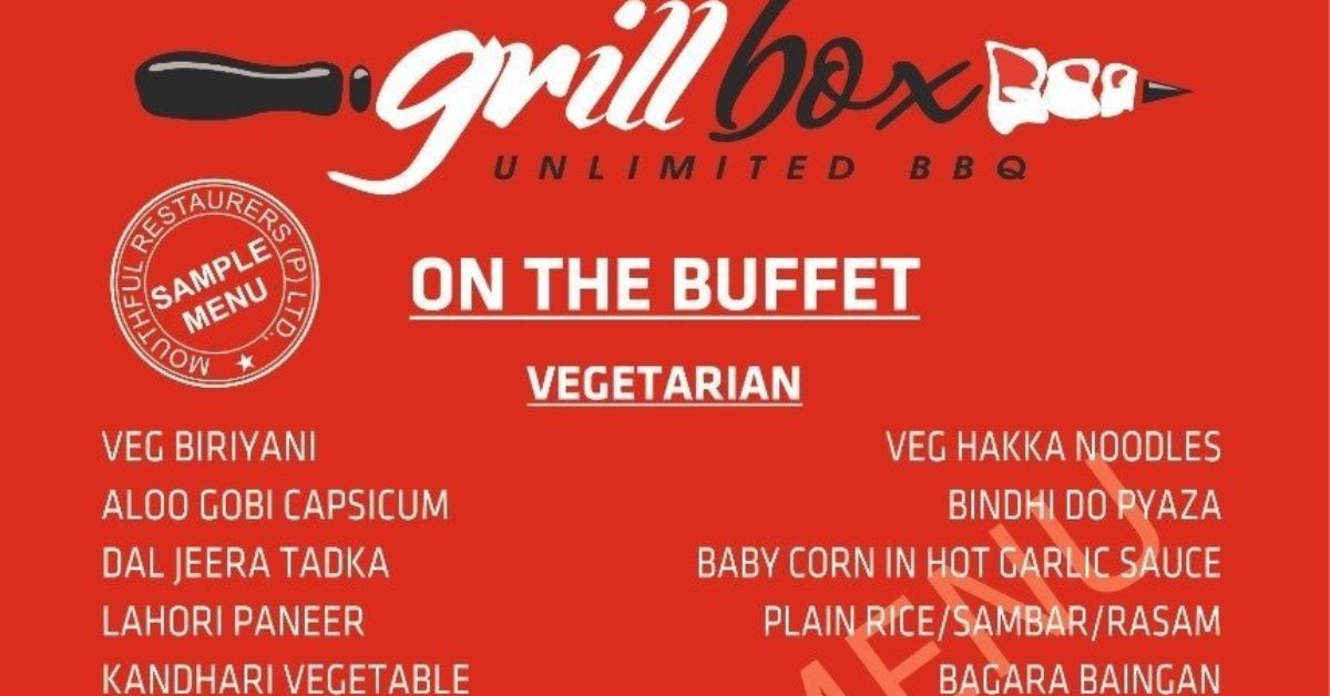 Box grill menu