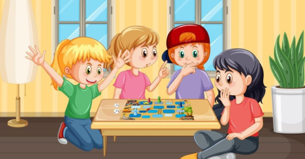 Children enjoying educational games and crafts from GarnetHillsKids.com